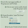 Group Tutorial: How To Leave A Group