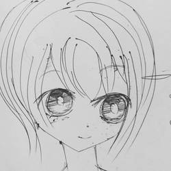 Random Anime Girl face drawing 