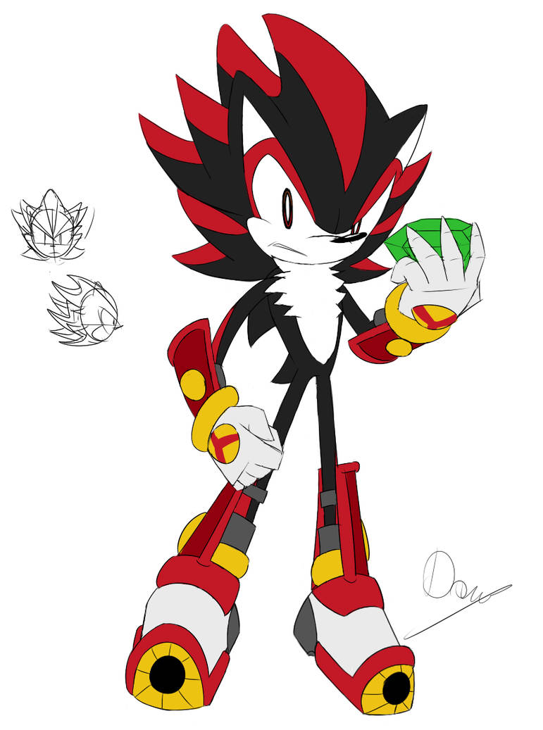 Shadow redesigned by AlphonseDaya on DeviantArt
