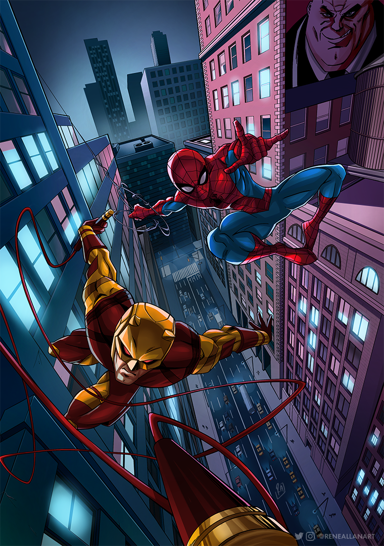 Daredevil and Spiderman by reneallan on DeviantArt