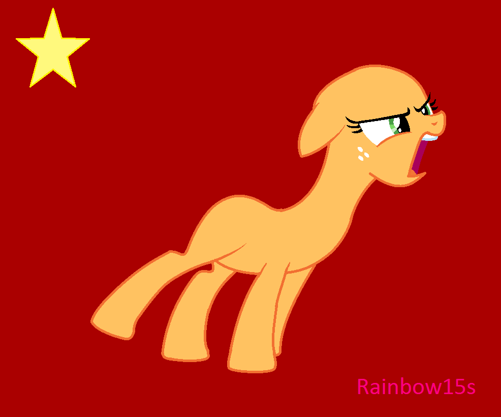 A Rageful Yell (MLP Base) by PrismaGalaxy514 on DeviantArt