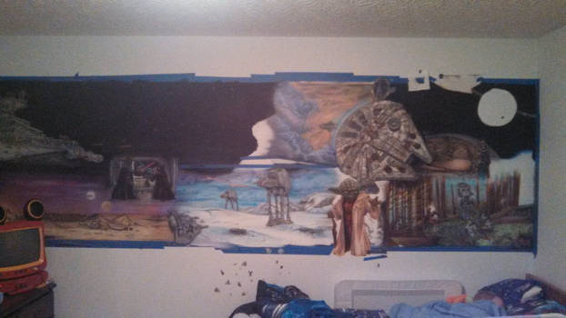 Star wars mural wip 1