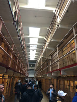 Alcatraz Island, in the prison!
