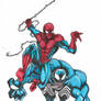 Spiderman and Venom Double Trouble Coloured