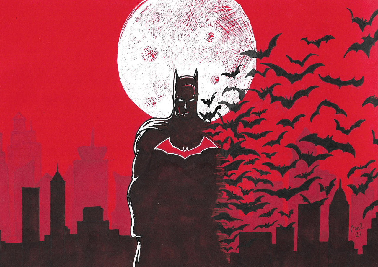 Batman Red (wallpaper) by ChrisMilesC on DeviantArt