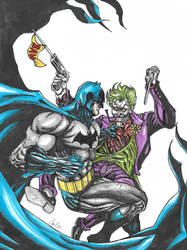 Batman vs Joker after Jim Lee 