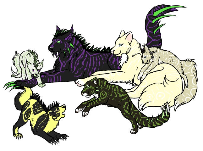 Elemental cats by ty-tay on DeviantArt