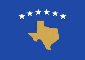 Flag Of Texas In The Style Of Kosovo