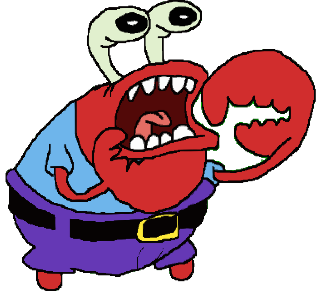 Mr. Krabs Choking Render by WessieBoi99 on DeviantArt