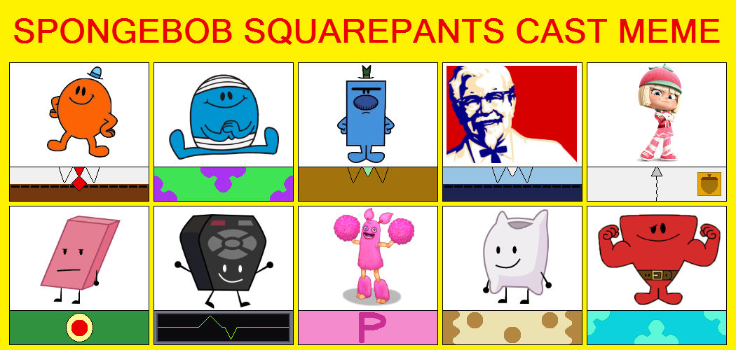 SpongeBob SquarePants Cast Meme by WessieBoi99 on DeviantArt