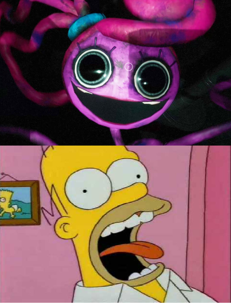 Homer Simpson Scared Of Mommy Long Legs by WessieBoi99 on DeviantArt