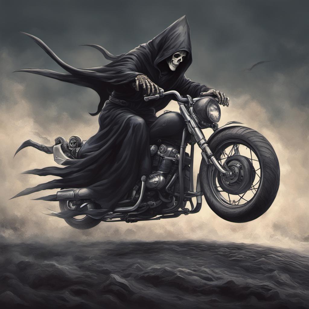 Reaper Riding A Rocket Grim Reaper Riding A Motorbike by WessieBoi99 on DeviantArt