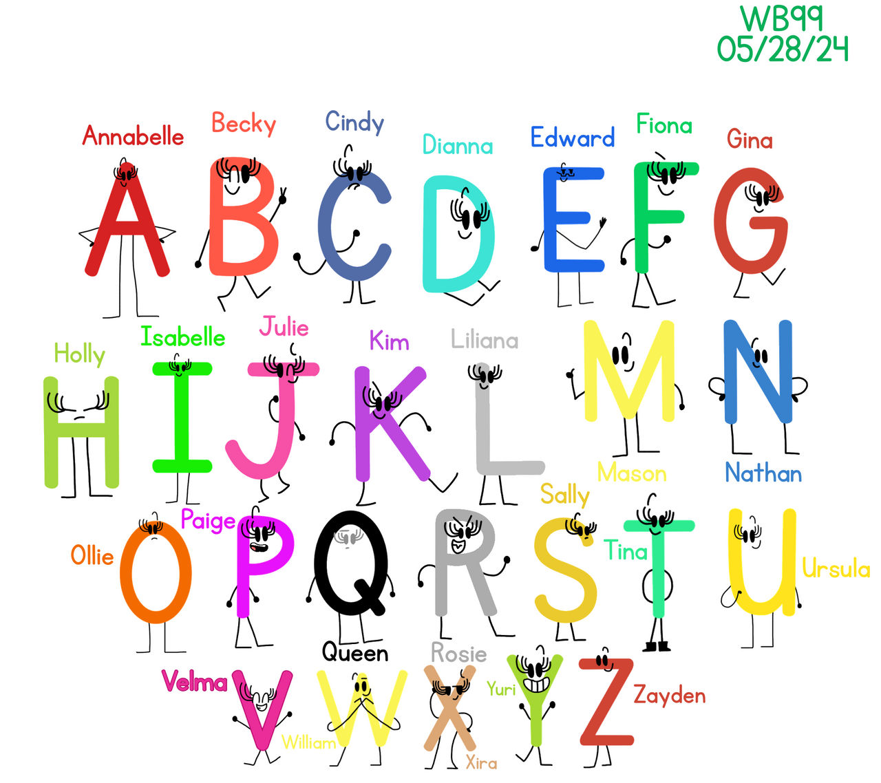 Letters Names by WessieBoi99 on DeviantArt