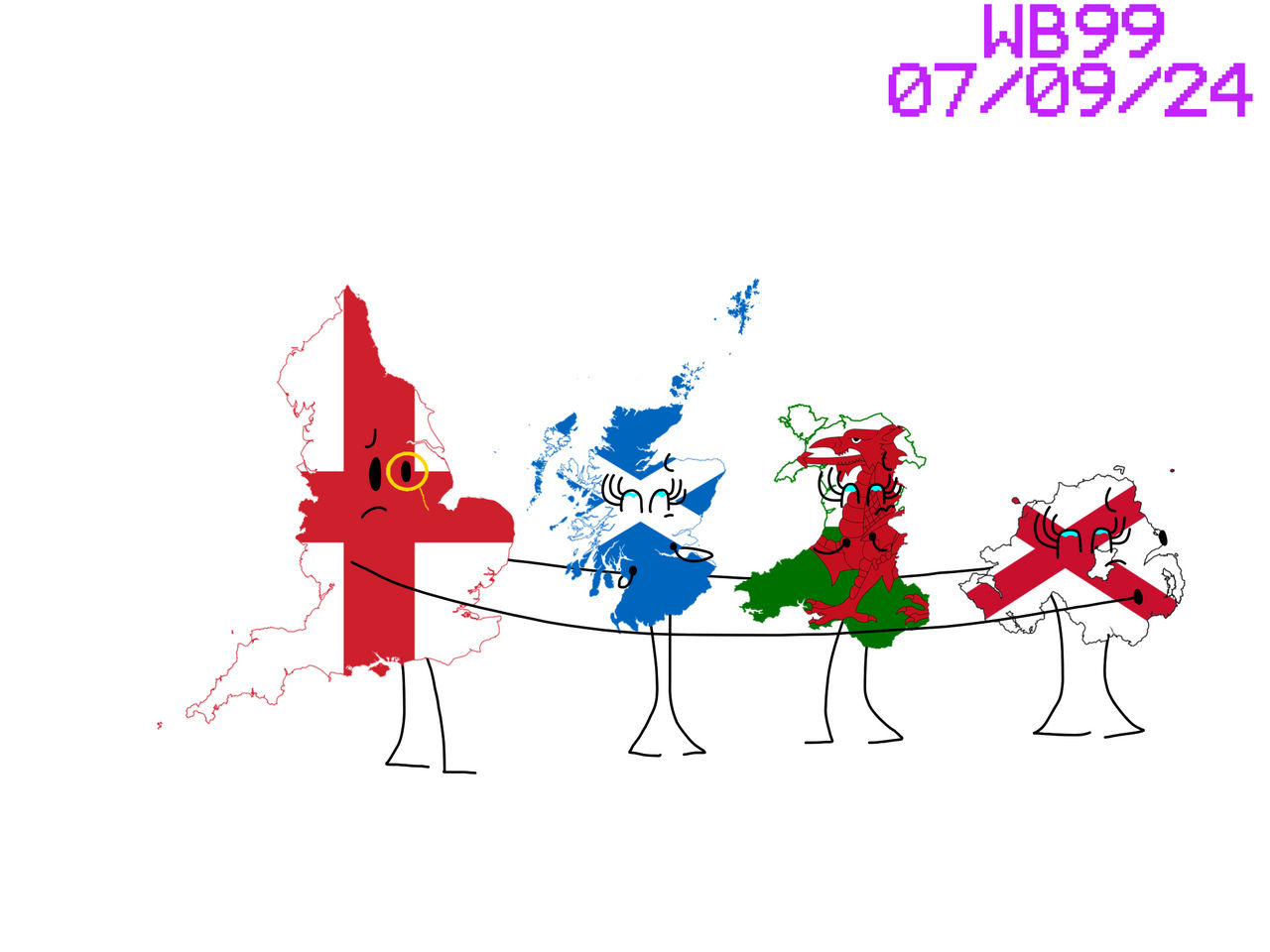 England. Photo Deviantart England Comforts Scotland, Wales, And NI by WessieBoi99 on DeviantArt