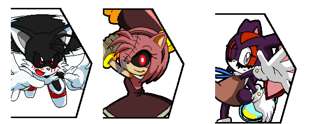 Tails.exe Amy.exe and Cream.exe Pixel arts