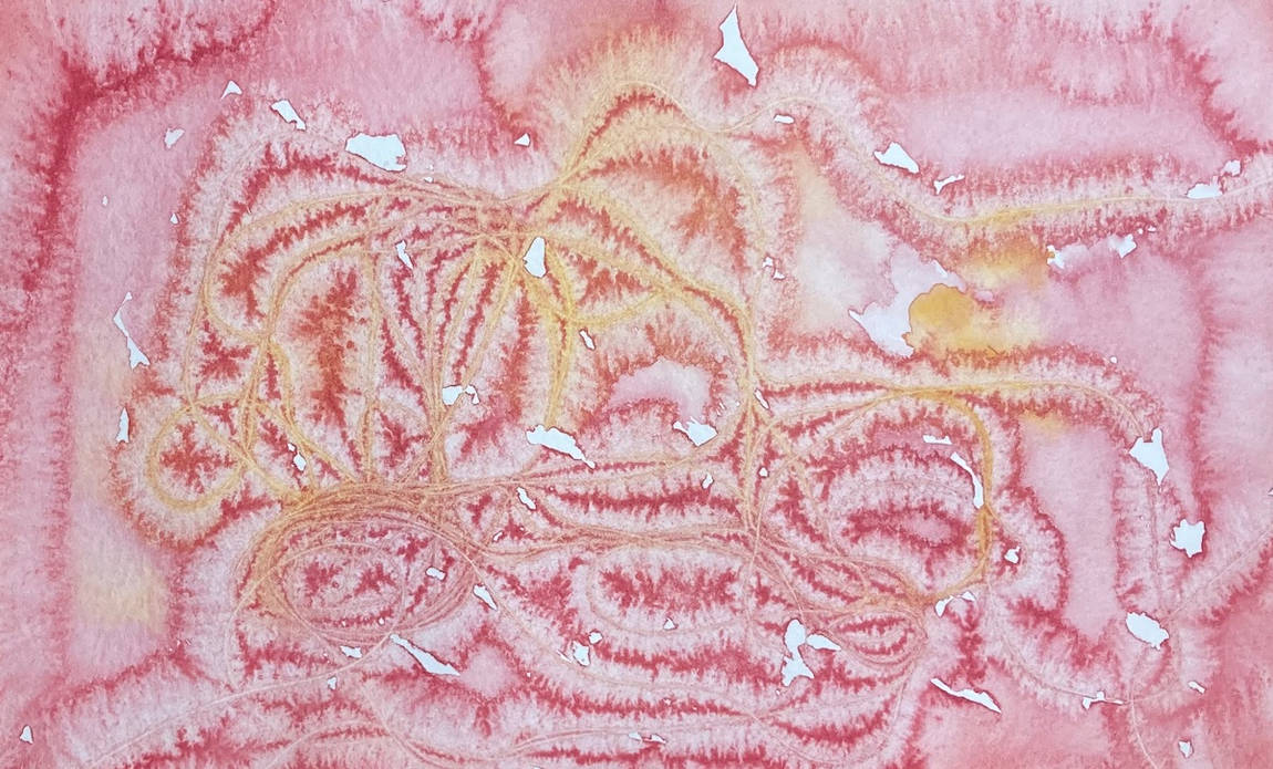 String Painting in Red and Yellow by nicolefrystudios on DeviantArt