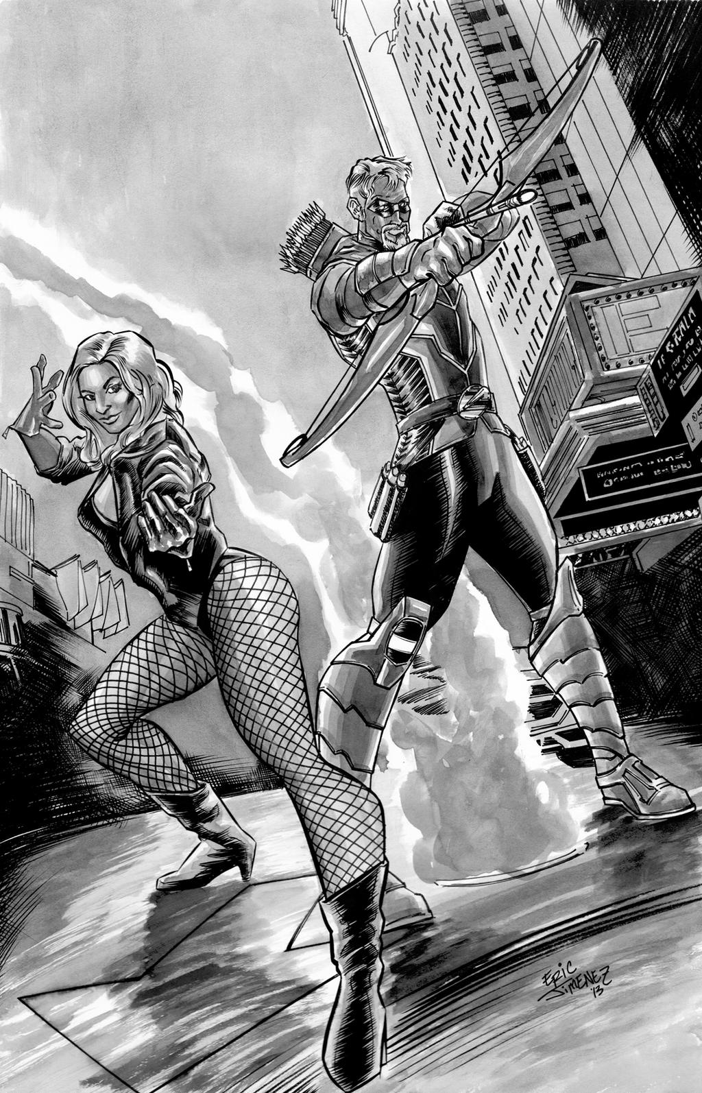 Black Canary and Green Arrow tones