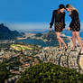 Aubrey Plaza and Elizabeth Olsen in Rio de Janeiro