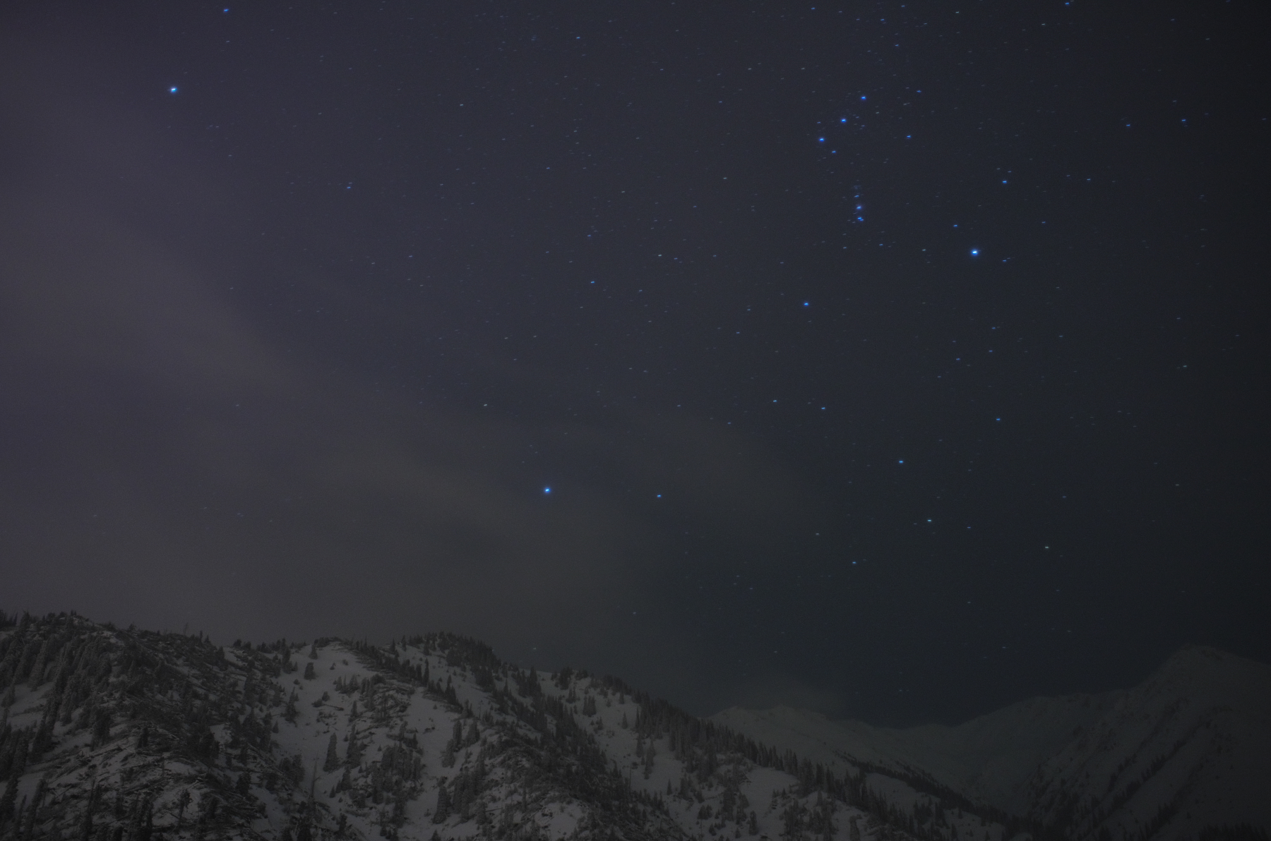 Stars over mountain