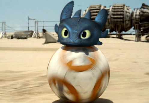 Toothless as BB-8 - RotBTD/ForceAwakens