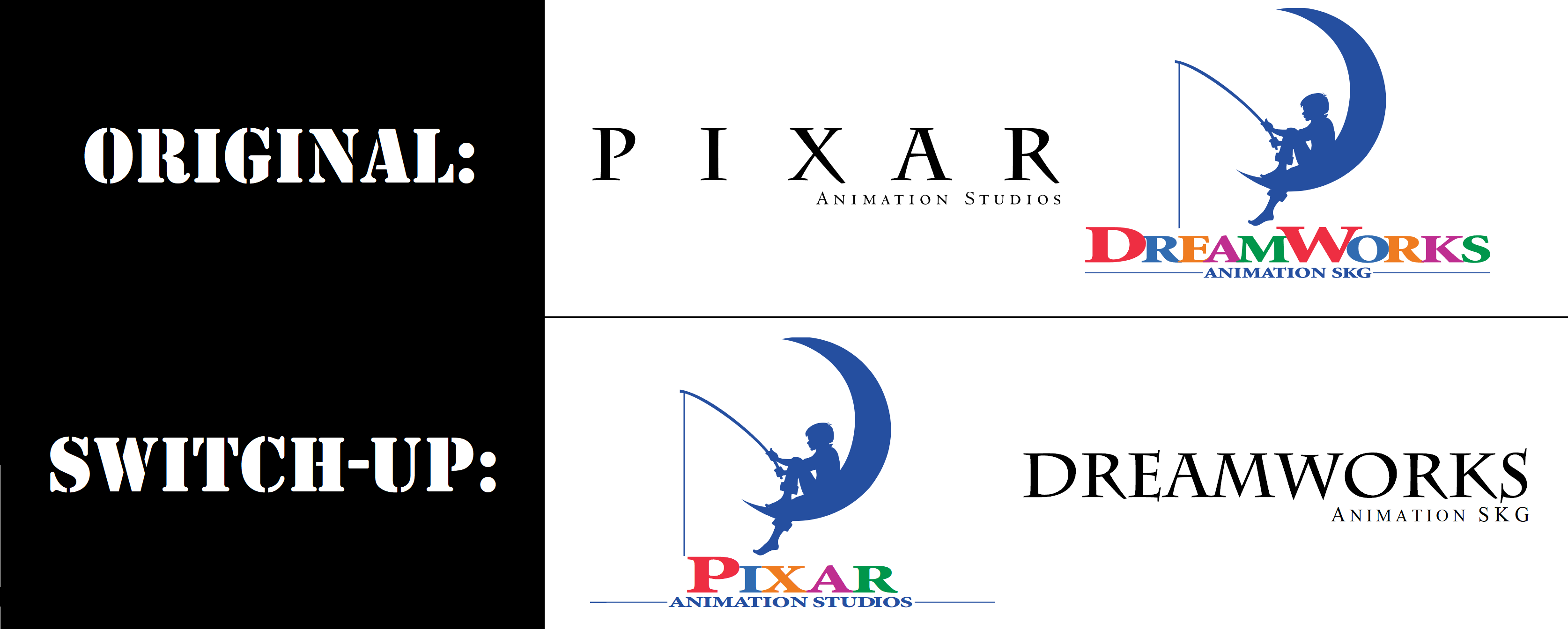 Dreamworks Style. Deviantart Logo Switch-Up: Pixar and DreamWorks by Abraham2204 on DeviantArt