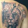 Lion and clock