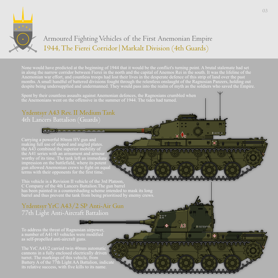 AFVs of the First Anemonian Empire, Part 3 (1944)