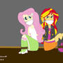 Fluttershy and Sunset Shimmer being kidnapped