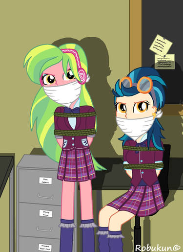 Lemon Zest and Indigo Zap as bad schoolgirls 