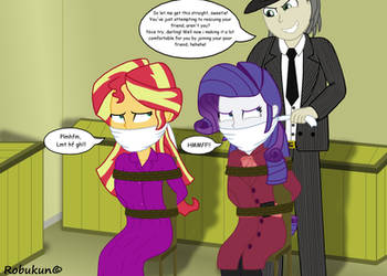 Detective Rarity failed to rescue Sunset Shimmer