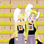 Applejack and Usagi-chan as cheesegirls