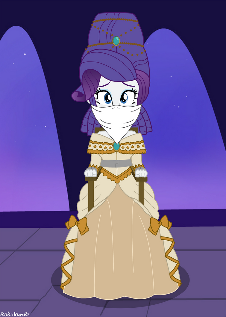 Miss Rafit Miss Rarity in Rococo outfit in trouble by Robukun on DeviantArt