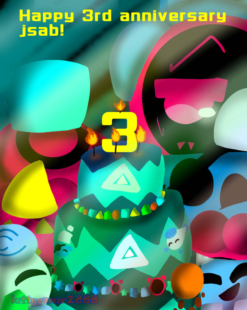 Happy 3rd anniversary jsab! by KittyGamer2888 on DeviantArt