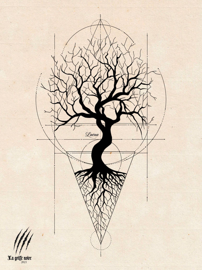 Geometric tree of life by Lagriffenoiretattoo on DeviantArt