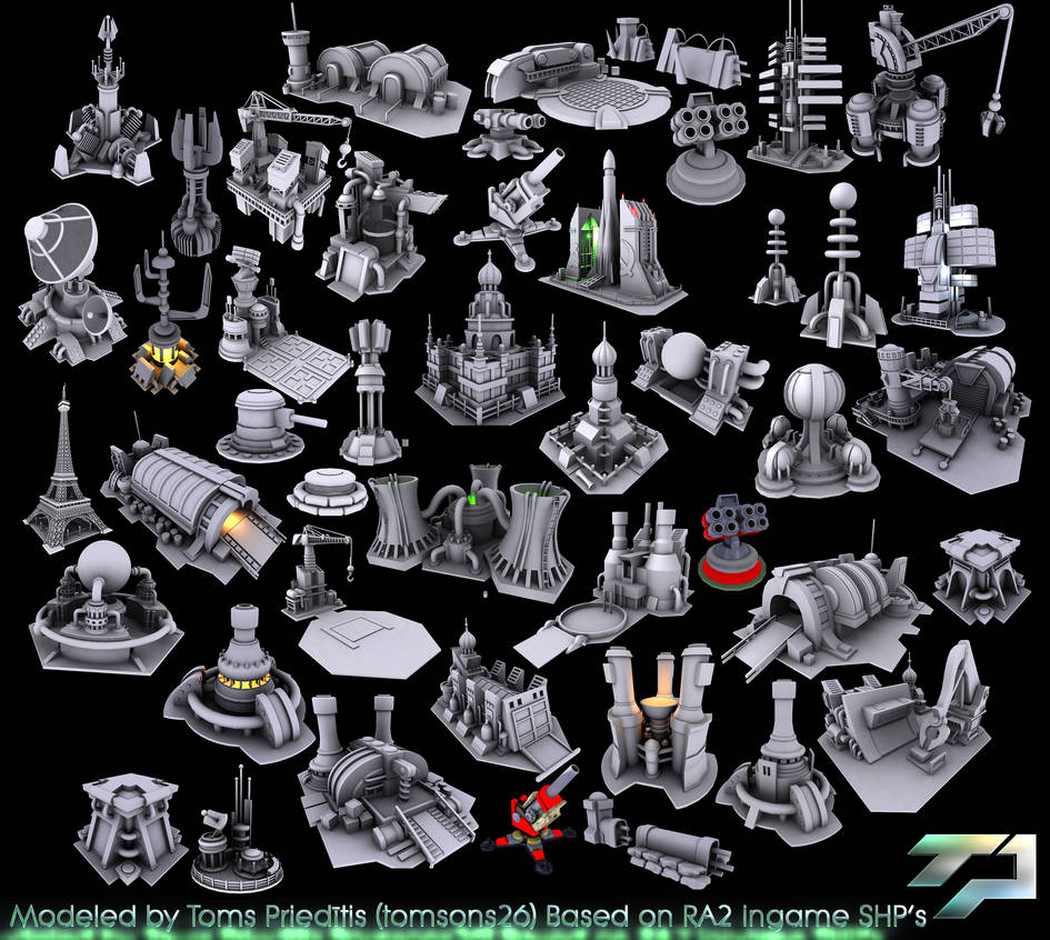 Ra2 Material Pattern RA2 Buildings Clay renders by tomsons26 on DeviantArt