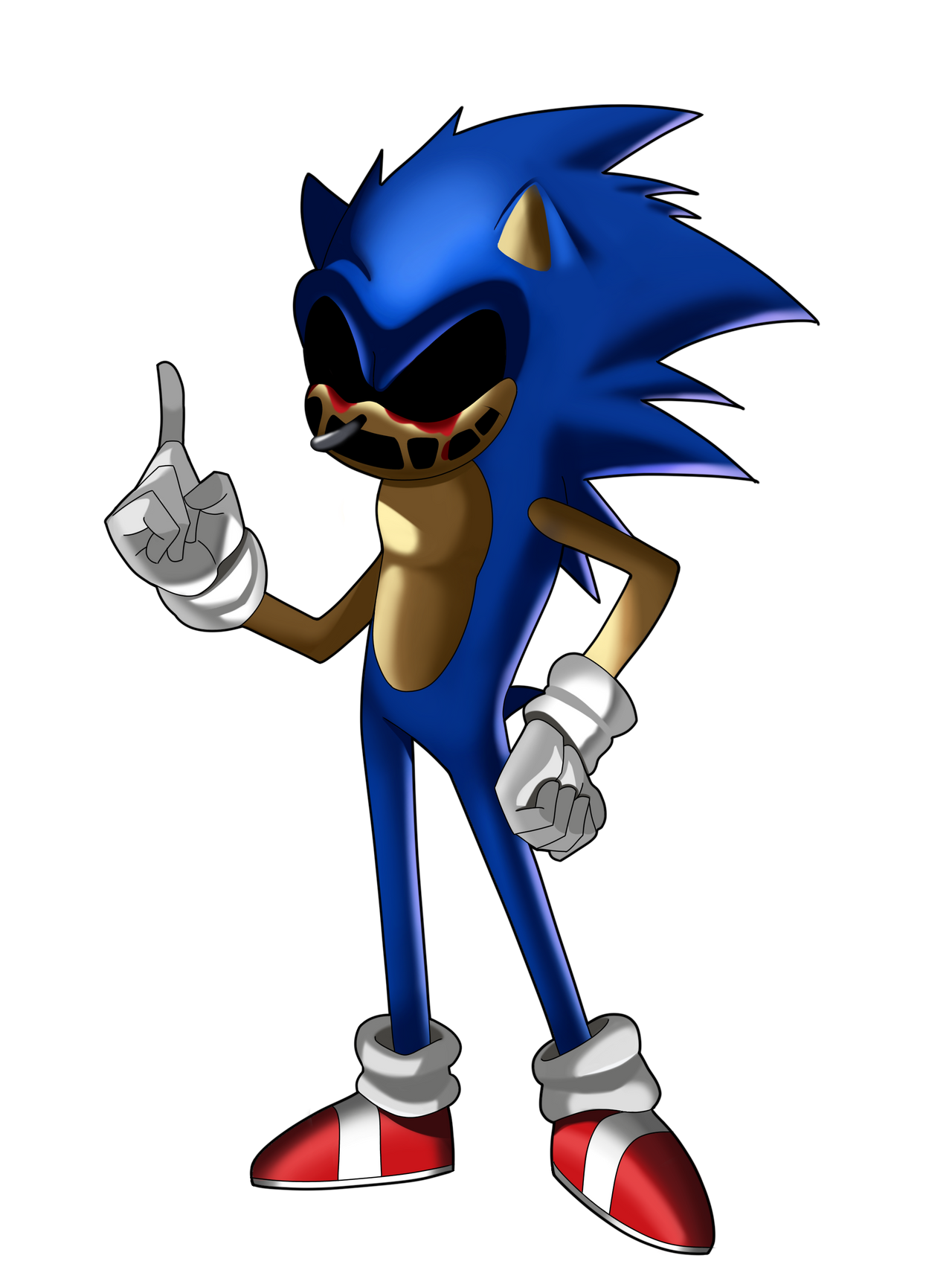 Sonic Exe fnf HD pose by Dorito3D on DeviantArt