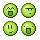 Green Emoticons.