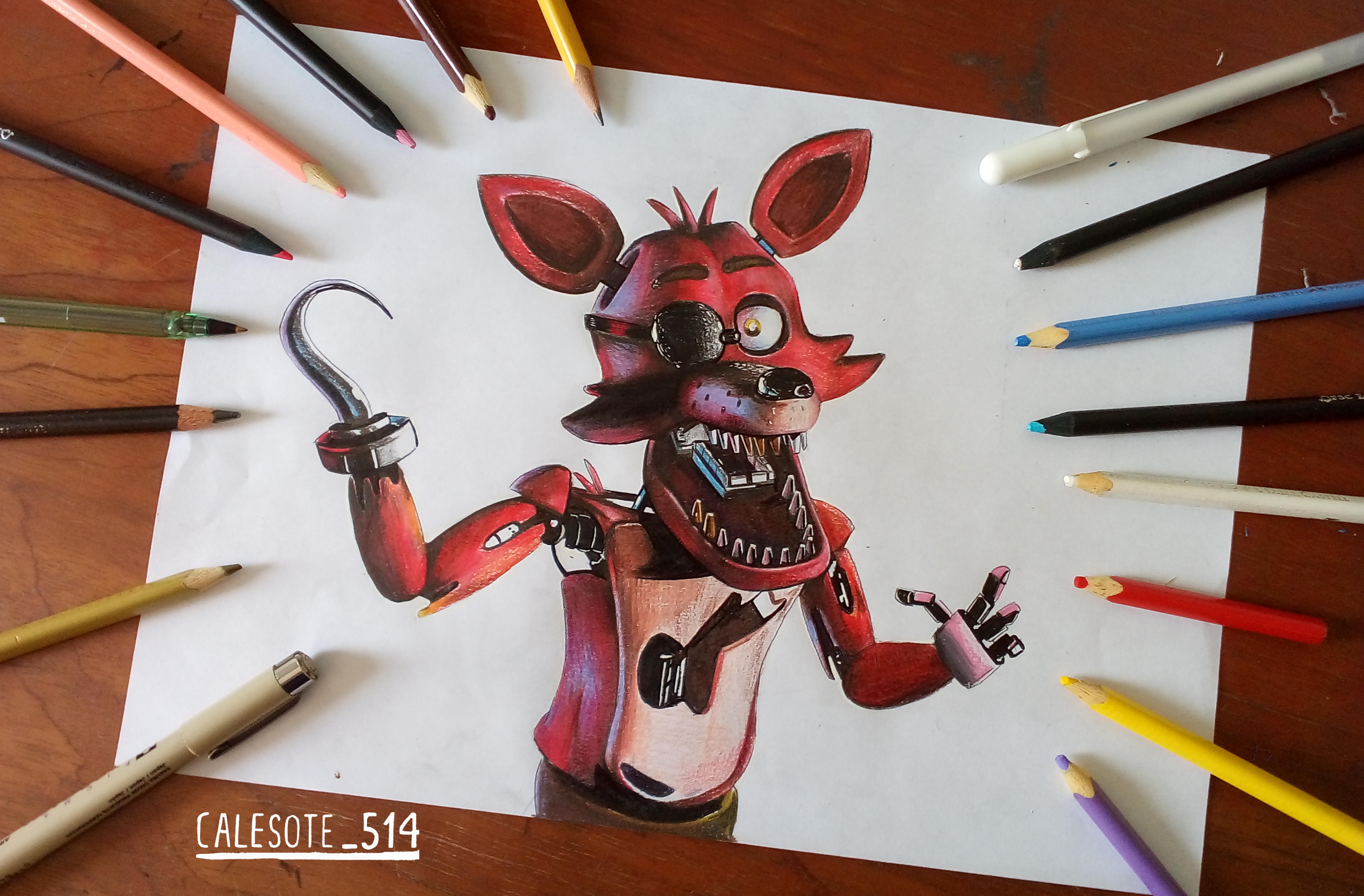 Foxy The Pirate Art Tradicional - Calesote514 by Calesote514 on DeviantArt