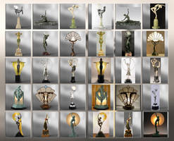 Art Deco Statuettes 3D vs. Reality II