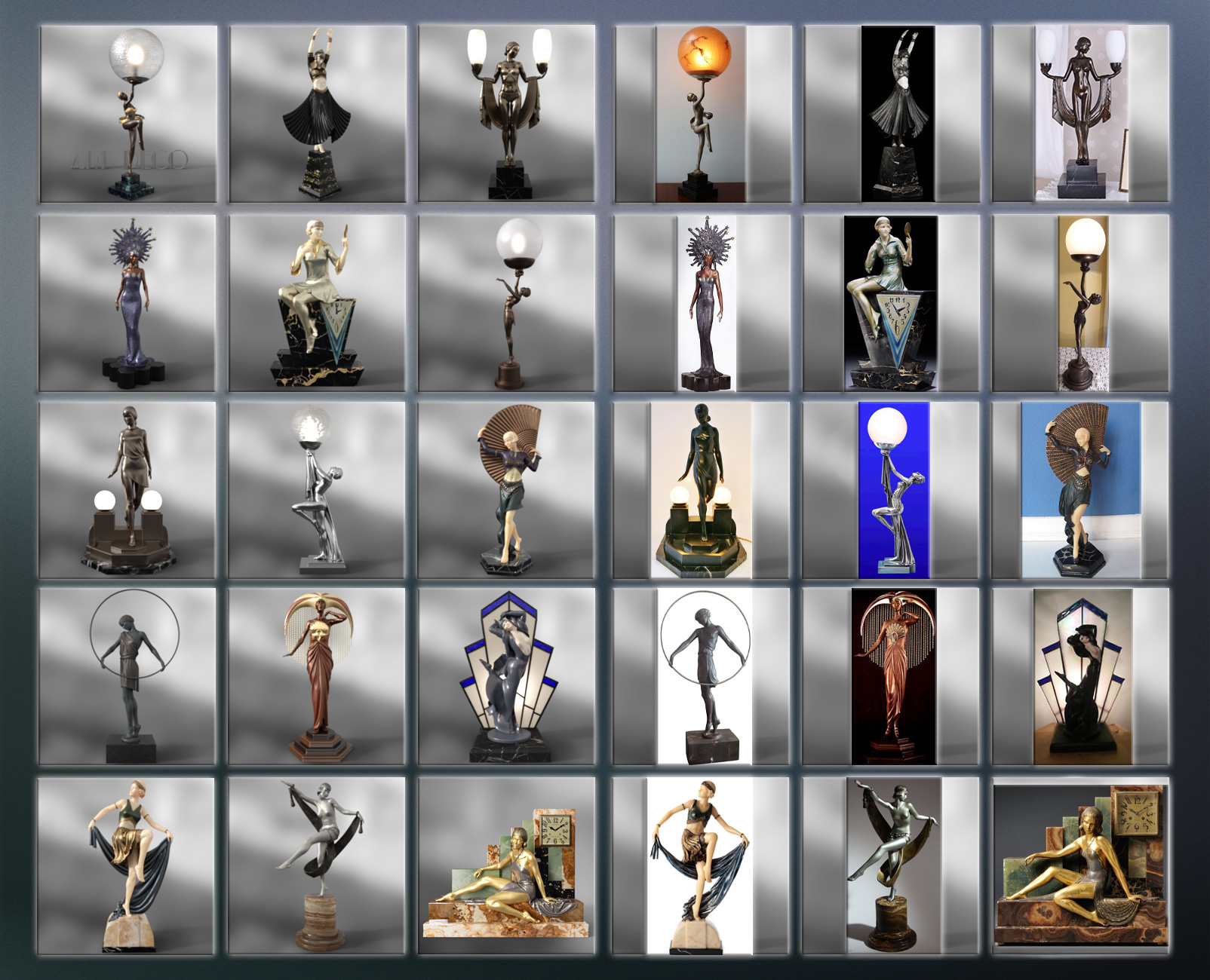 Art Deco Statuettes 3D vs. Reality III