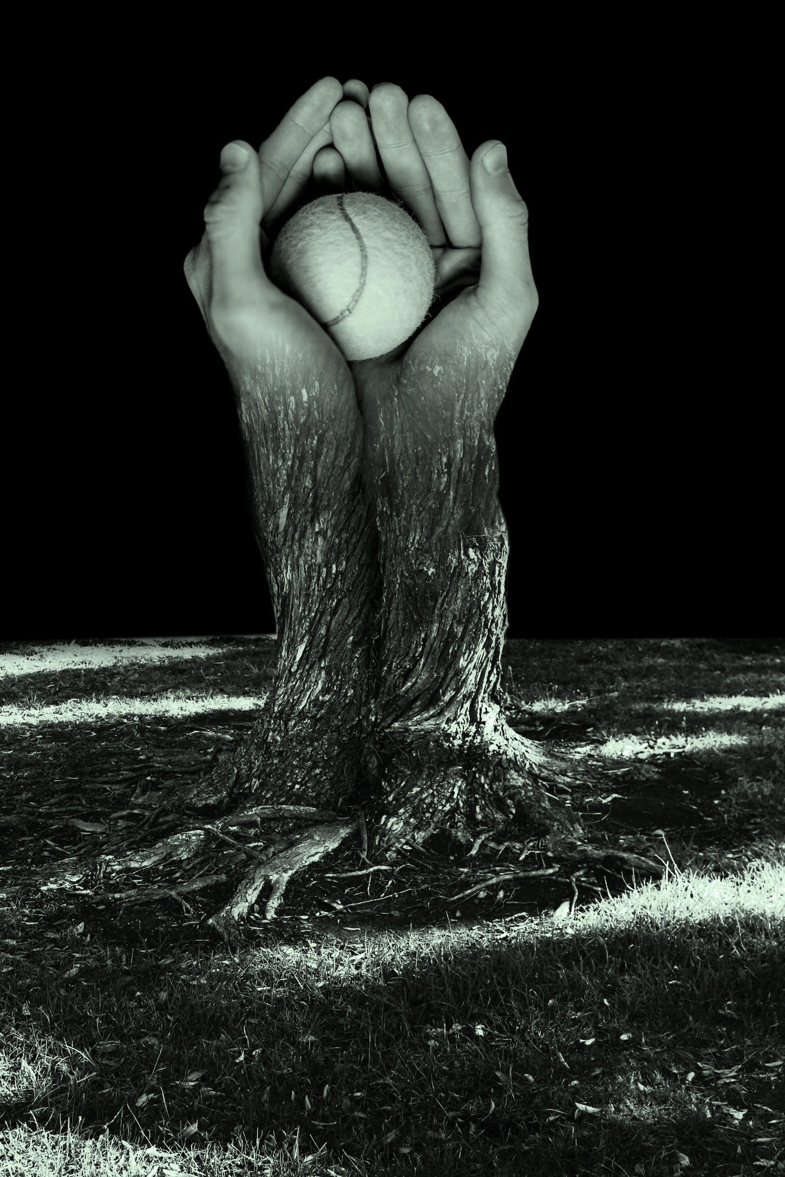 Hands from a tree