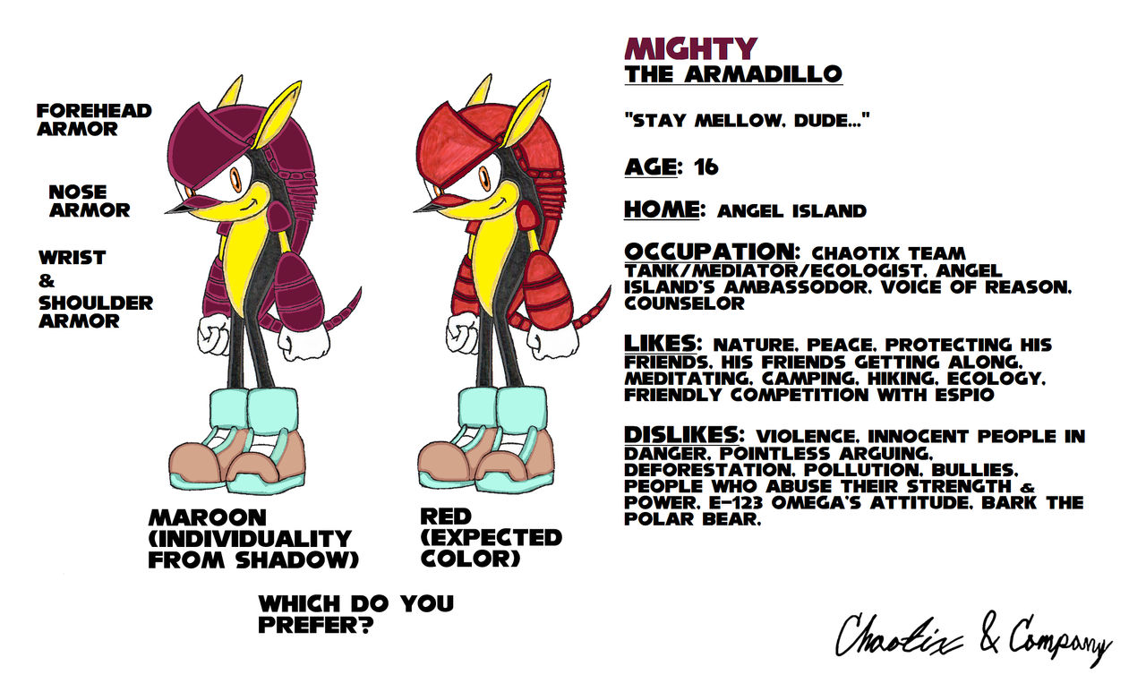 Mighty the Armadillo (Chaotix  Sonic) (Comic Book Character)