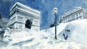 Paris under snow