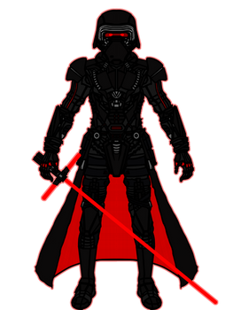 Supreme Leader Kylo Ren (masked with lightsaber)