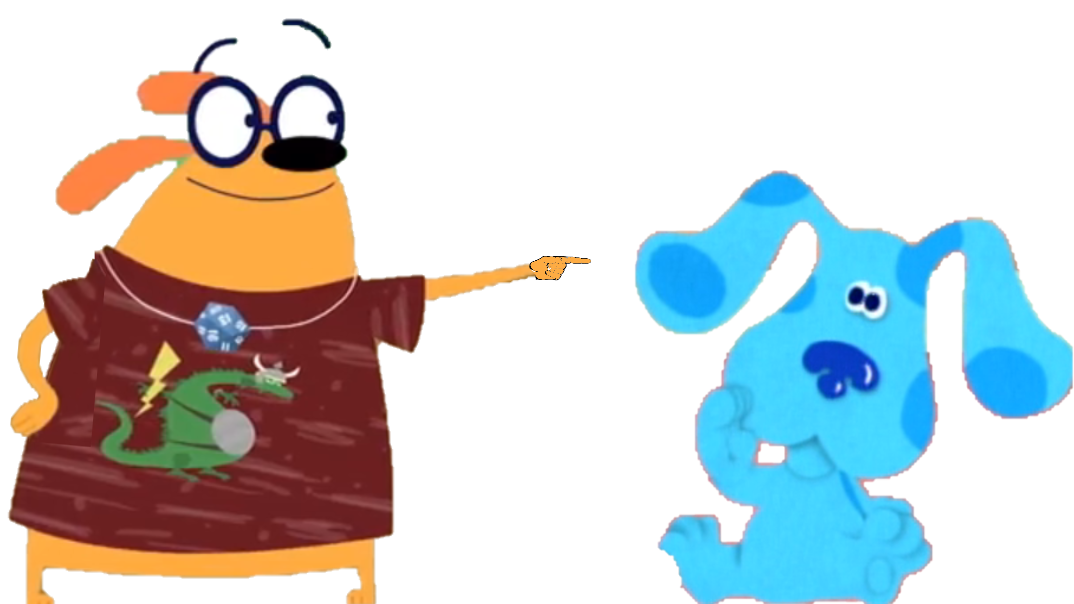 Blue Pin Ruff Ruffman Blue and Glen Ruffman doing sign language together by ehrisbrudt on ...