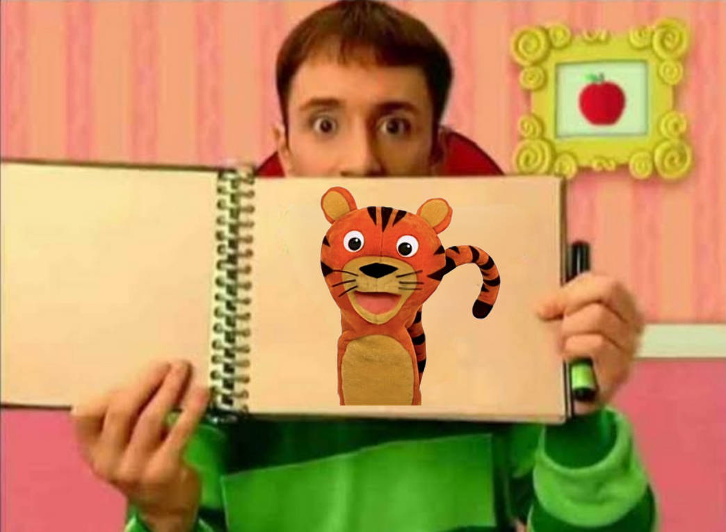 Lizzy The Tiger Puppet on Steve's notebook by ehrisbrudt on DeviantArt