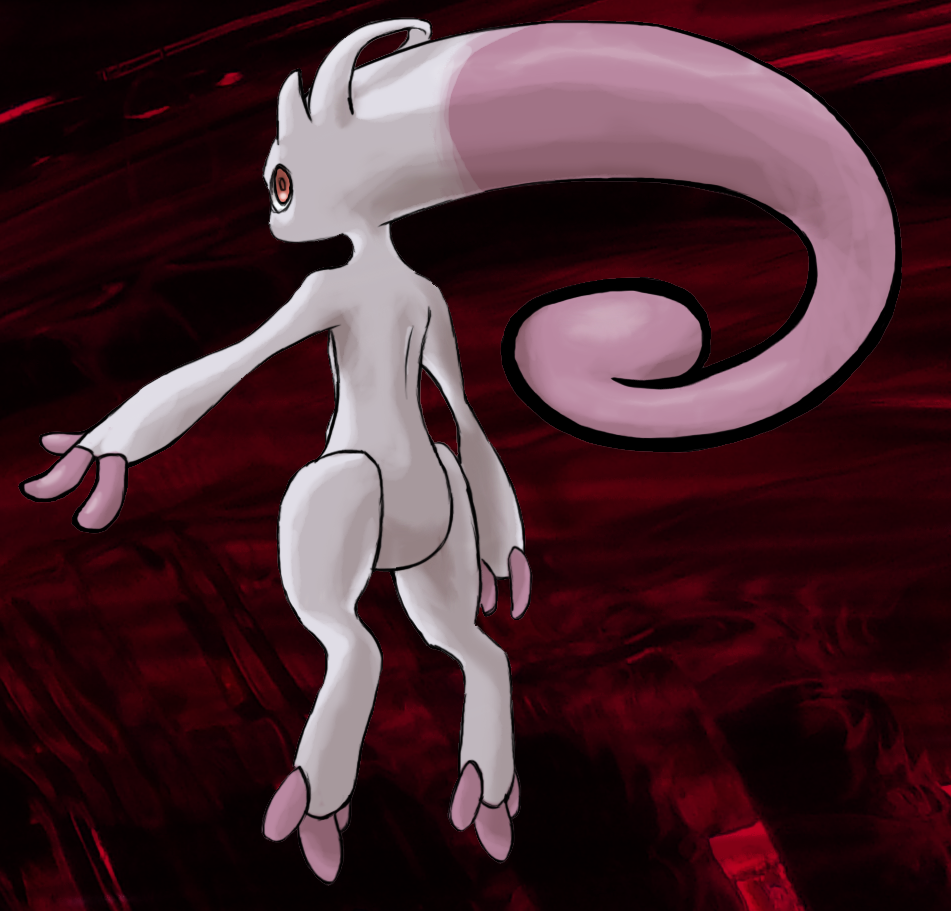 mew, mewtwo, and mega mewtwo y (pokemon) drawn by fukidashi_cotton