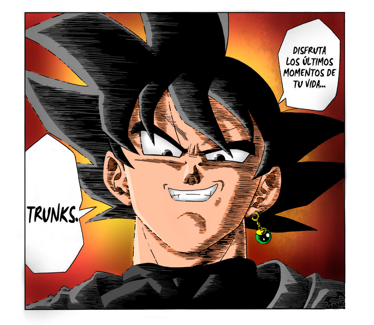 Goku Coloured Manga Panel