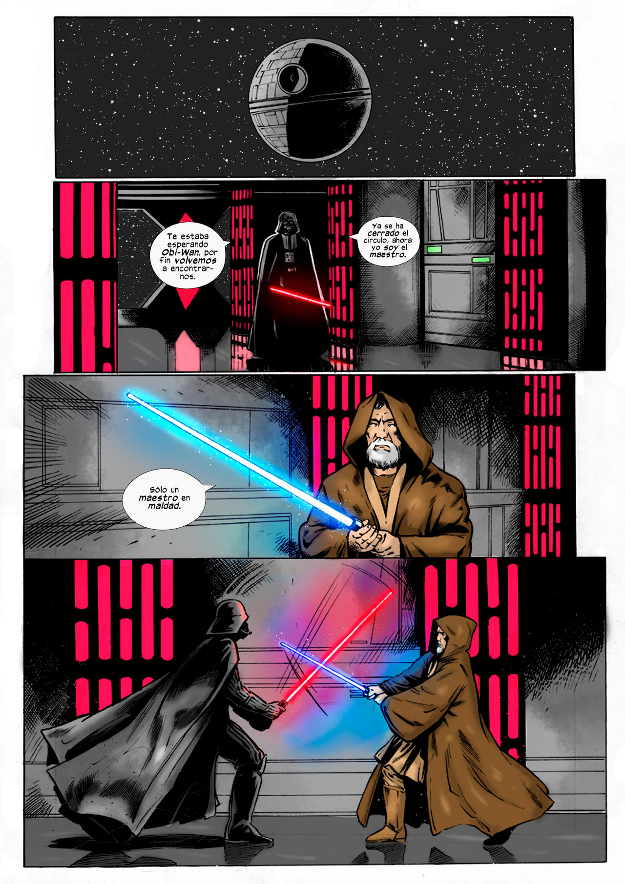 Star Wars Episode IV : A New Hope Obi-Wan vs Vader by Cristian1430