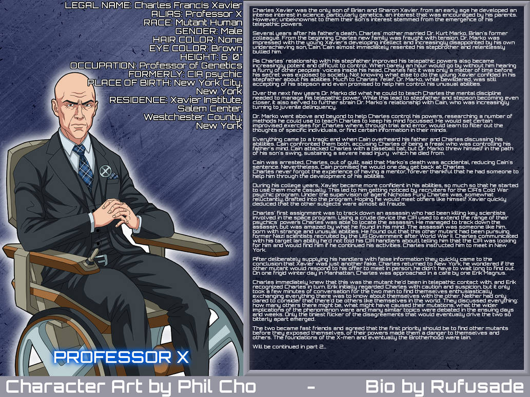 Professor X (1/3) by Rufusade on DeviantArt